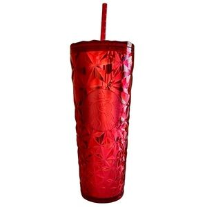 Starbucks 2023 Christmas Holidays Red Diamond Prism Crystal Venti 24oz Tumbler